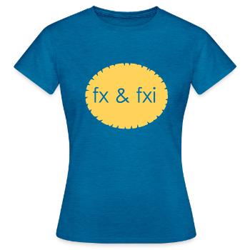 fix foxi - Women's T-Shirt - antique blue sapphire heather - Front - AI Model Female 172 dark (172cm)