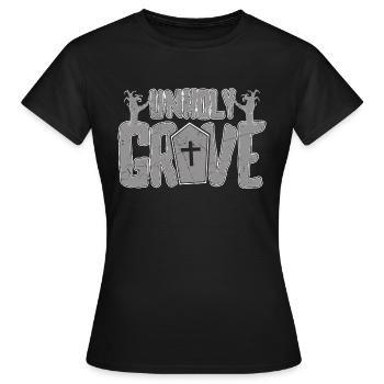 Unholy Grave Distressed - Women's T-Shirt - black - Front - AI Model Female 172 dark (172cm)