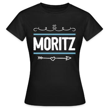 Moritz - Frauen T-Shirt - Schwarz - Vorne - AI Model Female 172 dark (172cm)