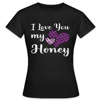 Valentinstag - Jahrestag - Verliebte Paare - Frauen T-Shirt - Schwarz - Vorne - AI Model Female 172 dark (172cm)