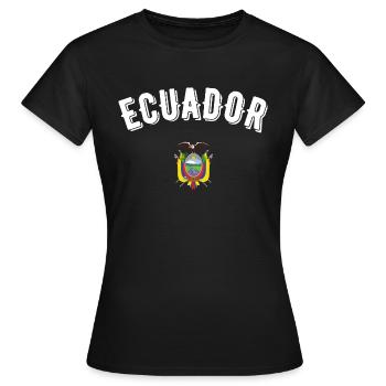 Ecuador - Frauen T-Shirt - Schwarz - Vorne - AI Model Female 172 dark (172cm)