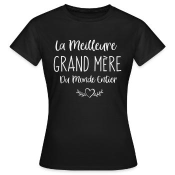 Cadeau fete Grand Mere la meilleure Grand Mere - T-shirt Femme - noir - Devant - AI Model Female 172 dark (172cm)