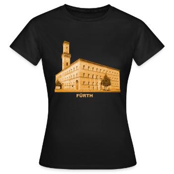 Mairie de Fürth Moyenne Franconie Bavière - T-shirt Femme - noir - Devant - AI Model Female 172 dark (172cm)