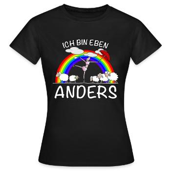 Ich bin anders - Frauen T-Shirt - Schwarz - Vorne - AI Model Female 172 dark (172cm)
