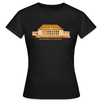 Bad Brambach Festhalle Vogtland Saxony Health Resort - Women's T-Shirt - black - Front - AI Model Female 172 dark (172cm)