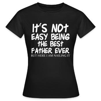 Neuer Vater Geschenk von Tochter Sohn, Vatertag Best D - Frauen T-Shirt - Schwarz - Vorne - AI Model Female 172 dark (172cm)