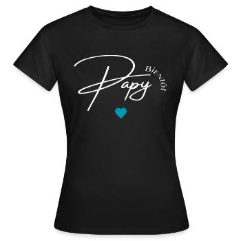 Bientôt papy - T-shirt Femme - noir - Devant - AI Model Female 172 dark (172cm)