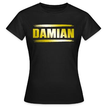 Damian - Frauen T-Shirt - Schwarz - Vorne - AI Model Female 172 dark (172cm)