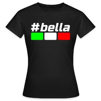 #bella Italia - Frauen T-Shirt - Schwarz - Vorne - AI Model Female 172 dark (172cm)