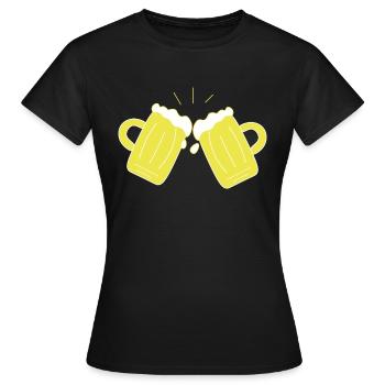 Bierkrug, Prost - Frauen T-Shirt - Schwarz - Vorne - AI Model Female 172 dark (172cm)