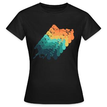 Traber Vintage Geschenk Rennen - Frauen T-Shirt - Schwarz - Vorne - AI Model Female 172 dark (172cm)