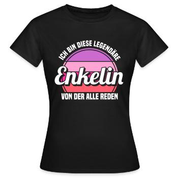 Enkelin - Frauen T-Shirt - Schwarz - Vorne - AI Model Female 172 dark (172cm)