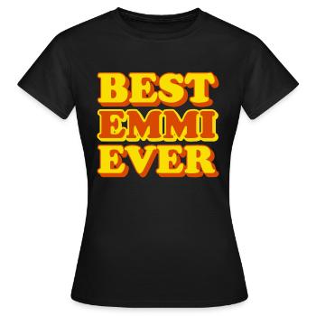 Emmi First Name Funny Gift - Women's T-Shirt - black - Front - AI Model Female 172 dark (172cm)