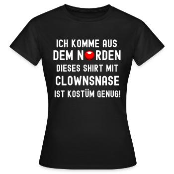 Karnevalsmuffel Norddeutschland Anti Karneval - Frauen T-Shirt - Schwarz - Vorne - AI Model Female 172 dark (172cm)