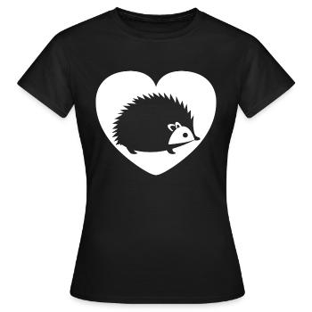 Hérisson - T-shirt Femme - noir - Devant - AI Model Female 172 dark (172cm)