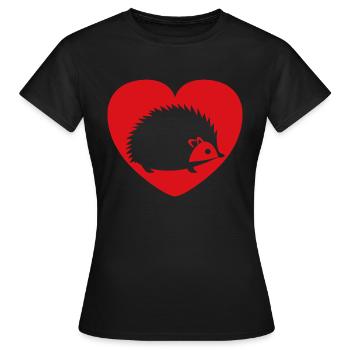 Hérisson - T-shirt Femme - noir - Devant - AI Model Female 172 dark (172cm)