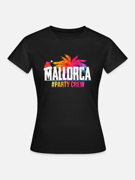 Weihnachten Mallorca Palmen Party - Frauen T-Shirt - Schwarz