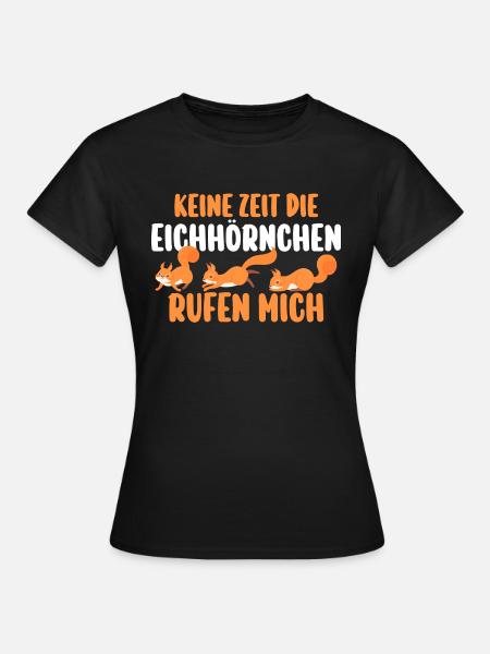 Eichhörnchen - Frauen T-Shirt - Schwarz