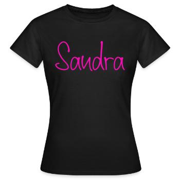 Sandra - T-shirt Femme - noir - Devant - AI Model Female 172 dark (172cm)