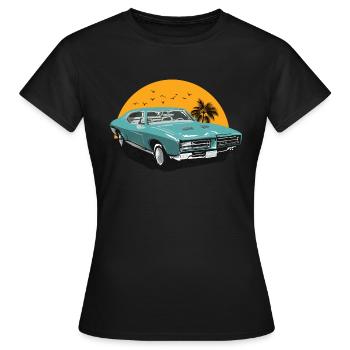 Voiture classique-voiture ancienne - T-shirt Femme - noir - Devant - AI Model Female 172 dark (172cm)