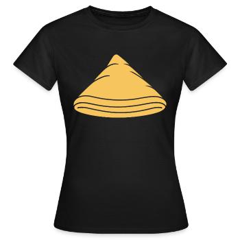 Crêpes Bretagne humour crêpe - T-shirt Femme - noir - Devant - AI Model Female 172 dark (172cm)