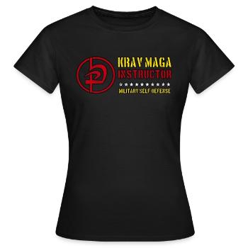 Instructeur de Krav Maga Défense des Arts Martiaux - T-shirt Femme - noir - Devant - AI Model Female 172 dark (172cm)