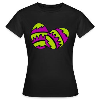 Œuf de Pâques - T-shirt Femme - noir - Devant - AI Model Female 172 dark (172cm)