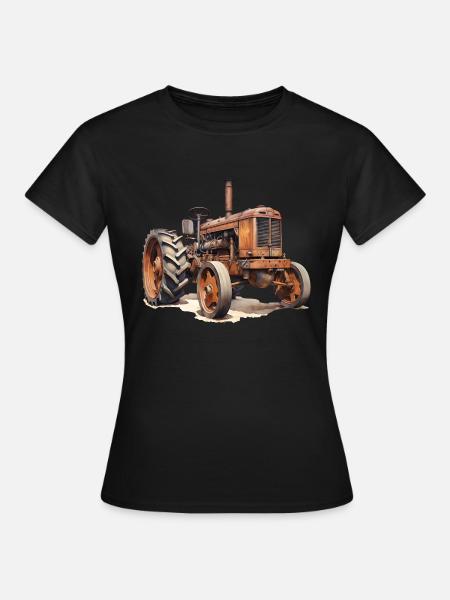 Technikgeschichte bei Traktoren - Frauen T-Shirt - Schwarz