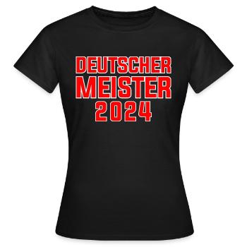 Leverkusen Deutscher Meister 2024 Fussball Verein - Frauen T-Shirt - Schwarz - Vorne - AI Model Female 172 dark (172cm)