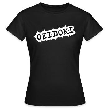 OKIDOKI // OK - D’accord - D’accord ! - T-shirt Femme - noir - Devant - AI Model Female 172 dark (172cm)