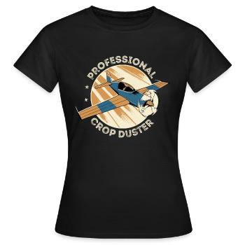 Professional Crop Duster Pilot, Aerial - Women's T-Shirt - black - Front - AI Model Female 172 dark (172cm)