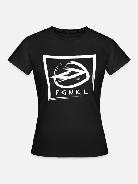 abstrakte Kunst mit Pinselstrichen - Frauen T-Shirt - Schwarz