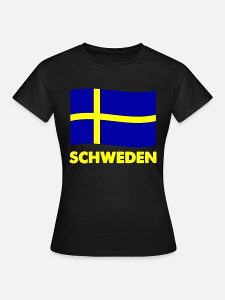 sweden schweden - T-shirt dam - svart