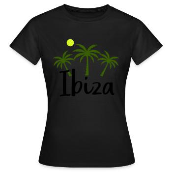 Ibiza - T-shirt Femme - noir - Devant - AI Model Female 172 dark (172cm)