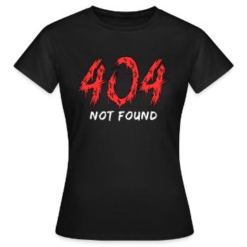 404 Not Found - Women's T-Shirt - black - Front - AI Model Female 172 dark (172cm)