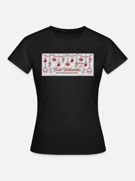 Weihnacht 3D 7 - Frauen T-Shirt - Schwarz