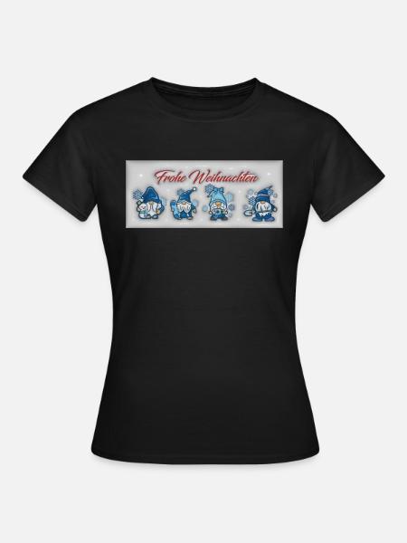 Weihnacht 3D 3 - Frauen T-Shirt - Schwarz