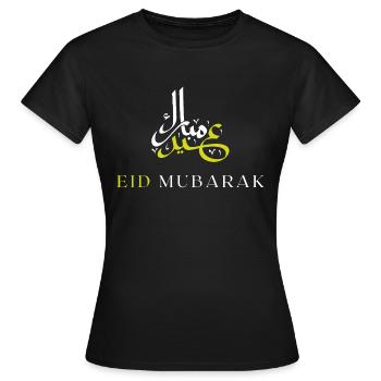 Islam Eid Mubarak - Frauen T-Shirt - Schwarz - Vorne - AI Model Female 172 dark (172cm)
