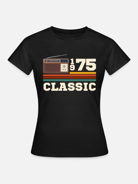 Jubiläum 1975 Retro Klassiker - Frauen T-Shirt - Schwarz