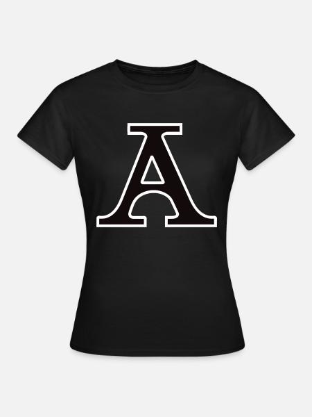 Letter A - Frauen T-Shirt - Schwarz