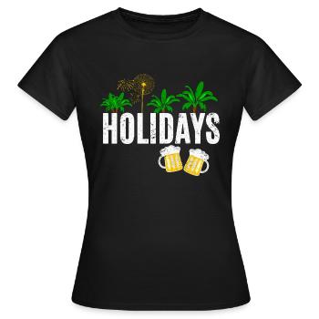 Ferien - Frauen T-Shirt - Schwarz - Vorne - AI Model Female 172 dark (172cm)