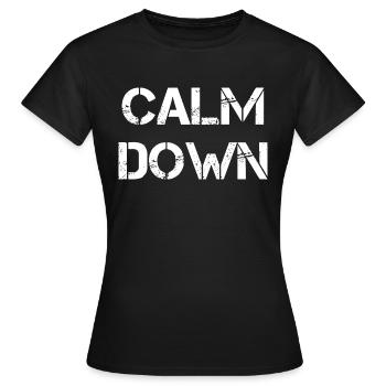 Du calme - T-shirt Femme - noir - Devant - AI Model Female 172 dark (172cm)