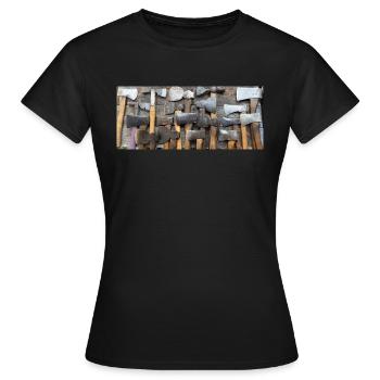 Vintage Axes Jack’s Shed - Women's T-Shirt - black - Front - AI Model Female 172 dark (172cm)