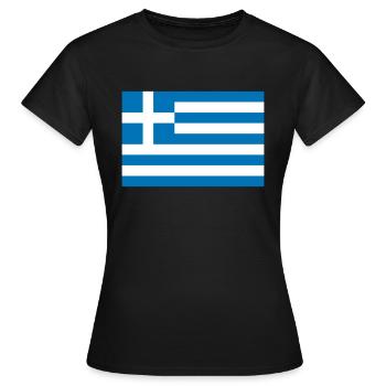 Grèce - T-shirt Femme - noir - Devant - AI Model Female 172 dark (172cm)