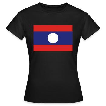 Laos - drapeau - T-shirt Femme - noir - Devant - AI Model Female 172 dark (172cm)
