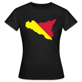 Sicile - T-shirt Femme - noir - Devant - AI Model Female 172 dark (172cm)