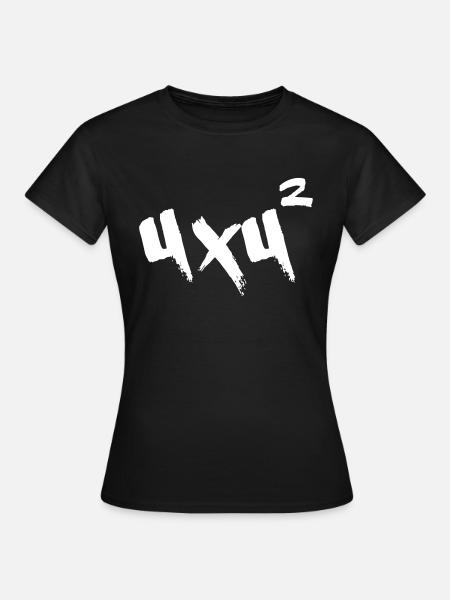 4x4 ^ 2 - ALL WHEEL / ALLRAD - Frauen T-Shirt - Schwarz