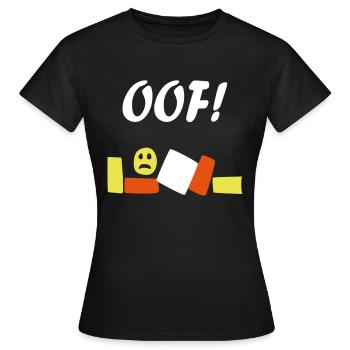 roblox oof - Frauen T-Shirt - Schwarz - Vorne - AI Model Female 172 dark (172cm)