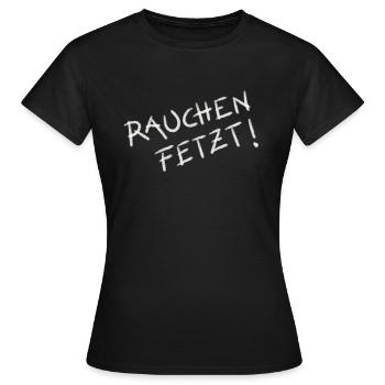 Smoking shreds! - Women's T-Shirt - black - Front - AI Model Female 172 dark (172cm)