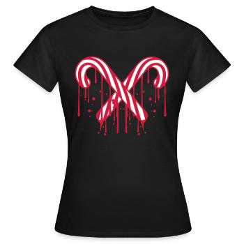 2 gouttes de graffiti font fondre le timbre - T-shirt Femme - noir - Devant - AI Model Female 172 dark (172cm)